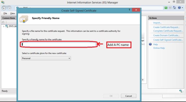 certificate has been created